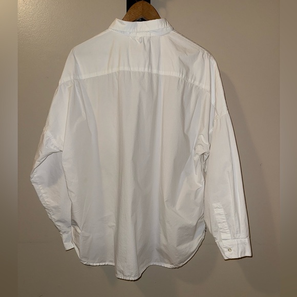 Alex Mill Jo White Button Down Shirt in Cotton Poplin,Size-XL - Picture 6 of 14